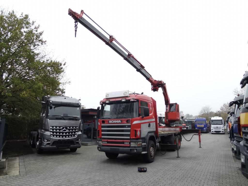 Dropside/ Flatbed truck, Crane truck Scania R144 460 6X4 Fassi 360 bis 25 Meter: picture 13