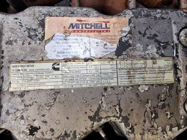 Cummins QSB4.5 CPL 8725 Engine (Plant) - Engine for Construction machinery: picture 2 Cummins QSB4.5 CPL 8725 Engine (Plant) - Engine for Construction machinery: picture 2