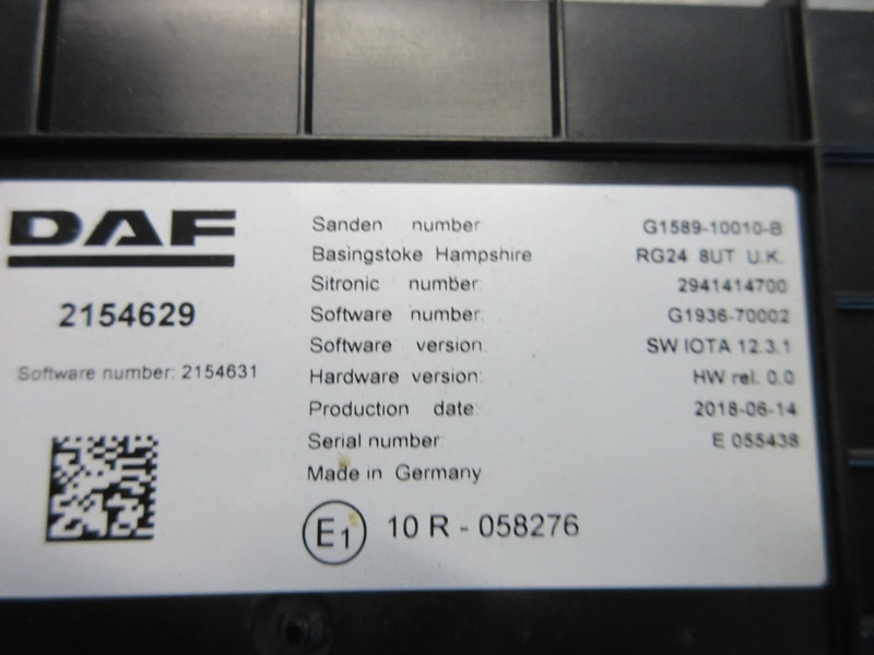 DAF 2154629 REGELEENHEID DAF XF CF EURO 6 - Electrical system for Truck: picture 5 DAF 2154629 REGELEENHEID DAF XF CF EURO 6 - Electrical system for Truck: picture 5