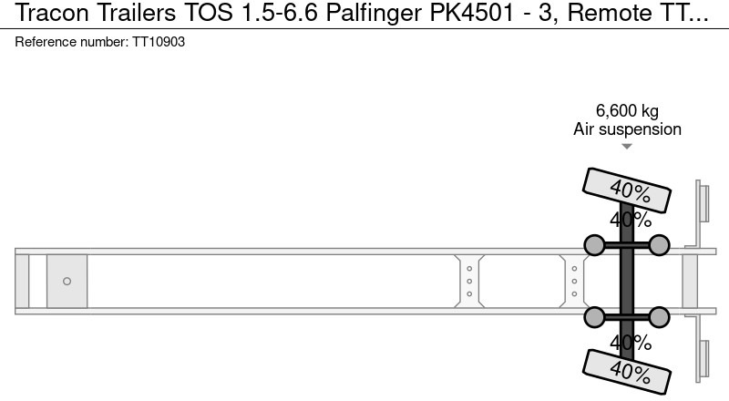 Semi-trailer Tracon Trailers TOS 1.5-6.6 Palfinger PK4501 - 3, Remote: picture 20