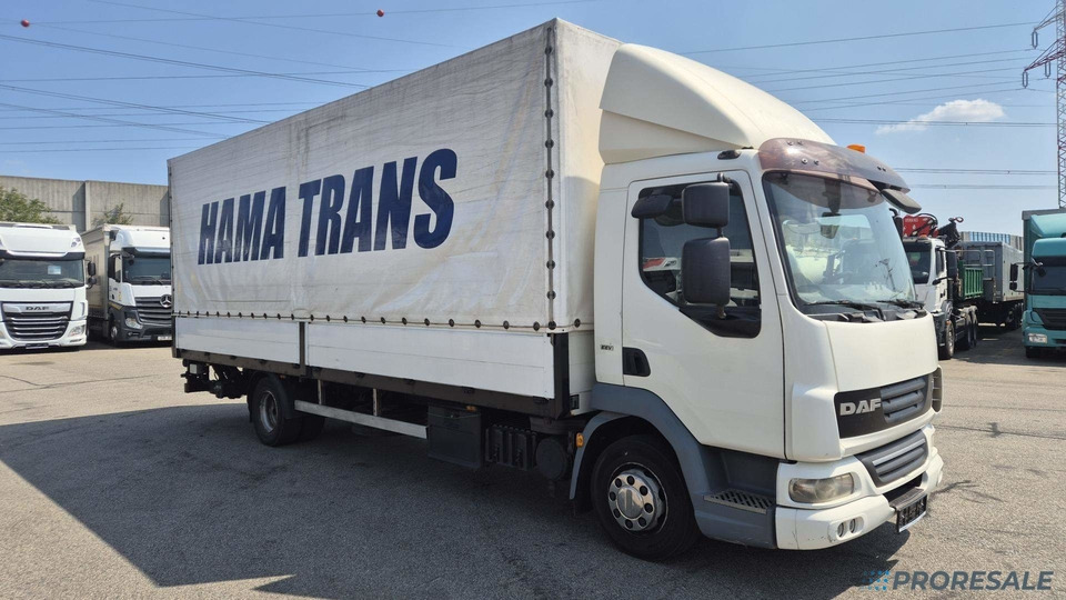 DAF FA LF 45.220 G12 EURO 5/EEV - valník s plachtou + hydraulické čelo BÄR - Curtainsider truck: picture 1 DAF FA LF 45.220 G12 EURO 5/EEV - valník s plachtou + hydraulické čelo BÄR - Curtainsider truck: picture 1