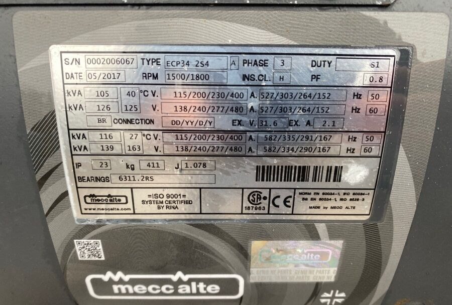 Diversen ECP34 2S4 - Iveco Engine,126kVA,New oils, filters, Mecc Alte ECP34 2S4 Diversen ECP34 2S4 - Iveco Engine,126kVA,New oils, filters, Mecc Alte ECP34 2S4 - Iveco Engine,126kVA,New oils, filters, Like New - Generator set: picture 4 Diversen ECP34 2S4 - Iveco Engine,126kVA,New oils, filters, Mecc Alte ECP34 2S4 Diversen ECP34 2S4 - Iveco Engine,126kVA,New oils, filters, Mecc Alte ECP34 2S4 - Iveco Engine,126kVA,New oils, filters, Like New - Generator set: picture 4