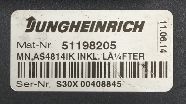 Jungheinrich 51159321 | Rij/hef regeling drive/lifting controller AS4814Ik Index - ECU for Material handling equipment: picture 4 Jungheinrich 51159321 | Rij/hef regeling drive/lifting controller AS4814Ik Index - ECU for Material handling equipment: picture 4