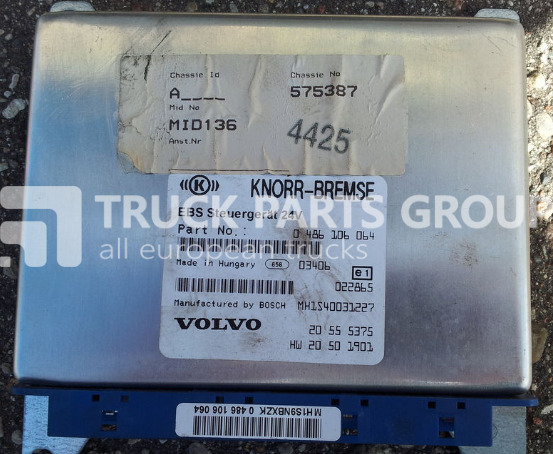 VOLVO FH12 ECU, EDC, EBS Control unit 20555375, 0486106064, 20410009, control unit - ECU for Truck: picture 1 VOLVO FH12 ECU, EDC, EBS Control unit 20555375, 0486106064, 20410009, control unit - ECU for Truck: picture 1