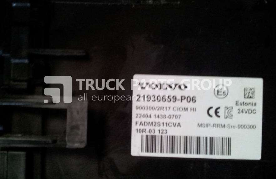VOLVO FH4 EURO6, CIOM HI, FMS-PK, LOCK, FADM PDM, PWD, 22038894, 22038 control unit - ECU for Truck: picture 1 VOLVO FH4 EURO6, CIOM HI, FMS-PK, LOCK, FADM PDM, PWD, 22038894, 22038 control unit - ECU for Truck: picture 1