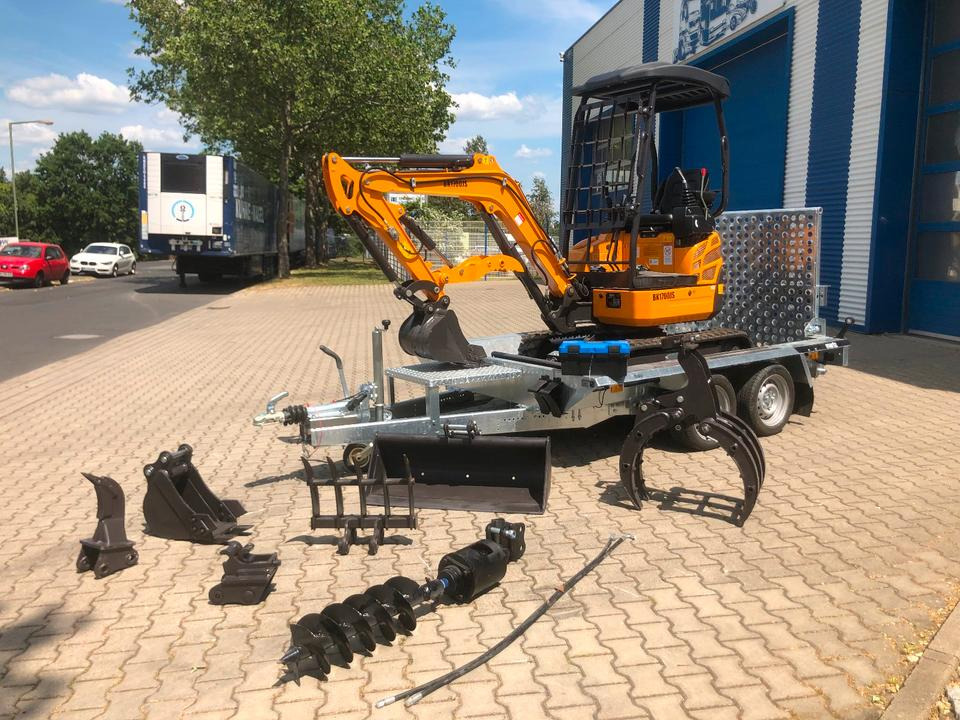 Minibagger BK1700JS + Tieflader + Zubehör *INKL.19% MWST*BERGER KRAUS*KUBOTA*JOYST*SOFORT! - Mini excavator: picture 1 Minibagger BK1700JS + Tieflader + Zubehör *INKL.19% MWST*BERGER KRAUS*KUBOTA*JOYST*SOFORT! - Mini excavator: picture 1