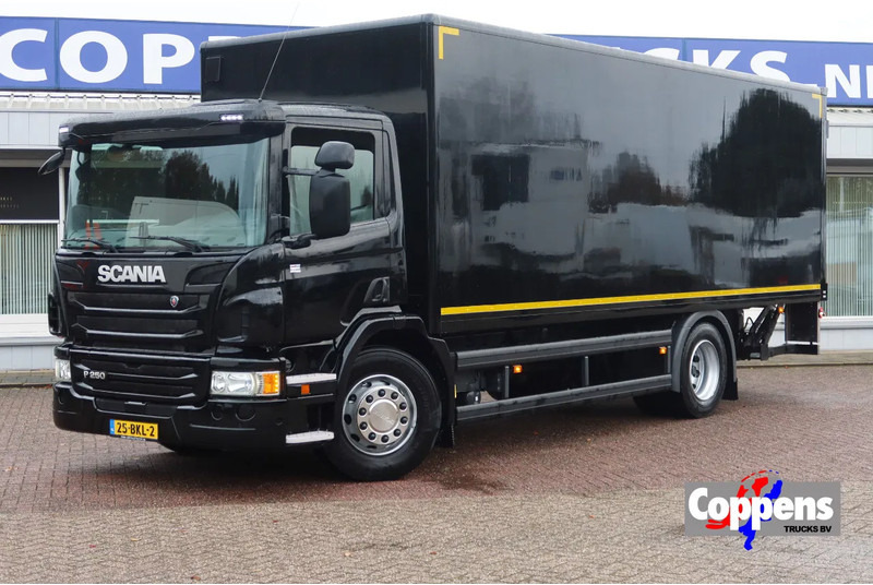 Scania P250 Bak+ Klep Dhollandia 1500 kg. Black line - Box truck: picture 1 Scania P250 Bak+ Klep Dhollandia 1500 kg. Black line - Box truck: picture 1