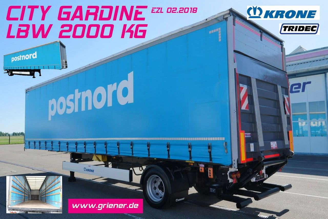 Krone CITYSATTEL KRONE 1-achs SEP 10/ BPW/TRIDEC lenk - Curtainsider semi-trailer: picture 1 Krone CITYSATTEL KRONE 1-achs SEP 10/ BPW/TRIDEC lenk - Curtainsider semi-trailer: picture 1