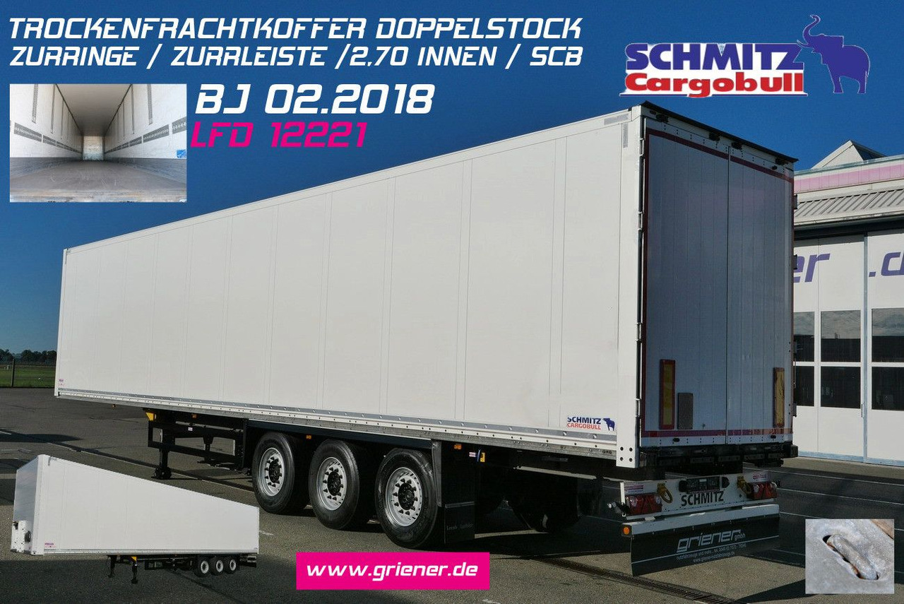Schmitz Cargobull SKO 24/DOPPELSTOCK / ZURRLEISTE / LASI 12642 XL - Closed box semi-trailer: picture 1 Schmitz Cargobull SKO 24/DOPPELSTOCK / ZURRLEISTE / LASI 12642 XL - Closed box semi-trailer: picture 1