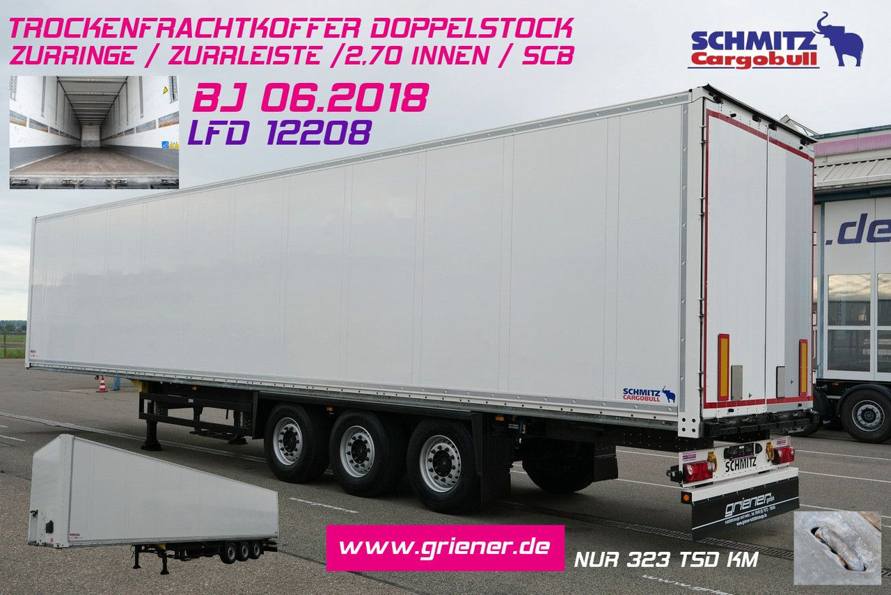 Schmitz Cargobull SKO 24/DOPPELSTOCK / ZURRLEISTE / LASI 12642 XL - Closed box semi-trailer: picture 1 Schmitz Cargobull SKO 24/DOPPELSTOCK / ZURRLEISTE / LASI 12642 XL - Closed box semi-trailer: picture 1