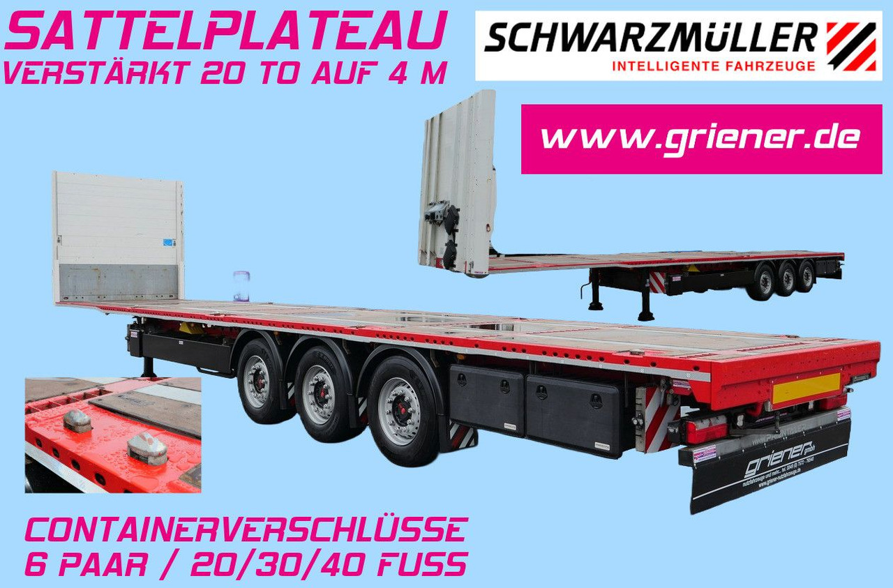 Schwarzmüller RH 80 / CONTAINER 1 x 40/2x20/1x 30 RUNGENTASCH - Dropside/ Flatbed semi-trailer: picture 1 Schwarzmüller RH 80 / CONTAINER 1 x 40/2x20/1x 30 RUNGENTASCH - Dropside/ Flatbed semi-trailer: picture 1