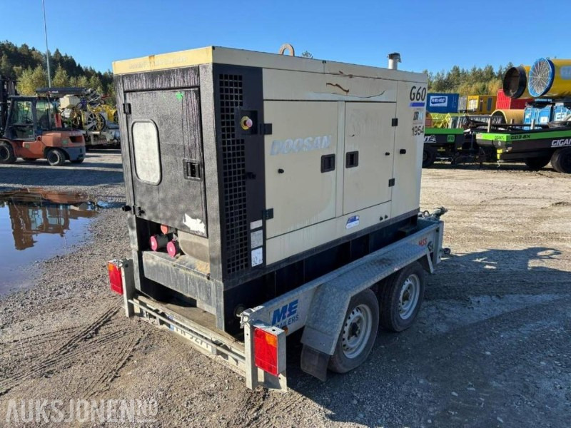 2014 Doosan G60 strømaggregat 60 kVA med 2 akslet henger - Construction equipment: picture 3 2014 Doosan G60 strømaggregat 60 kVA med 2 akslet henger - Construction equipment: picture 3