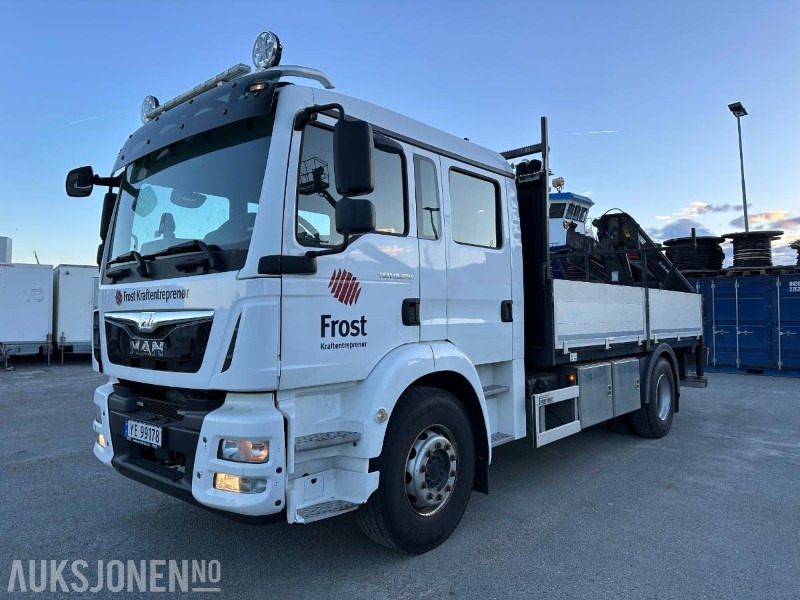 Crane truck 2016 MAN TGM 18.290 KRANBIL (HIAB XS 099 HIDUO)  MED 6 SITTEPLASSER - 50024 KM. - Euroklasse 6T: picture 1