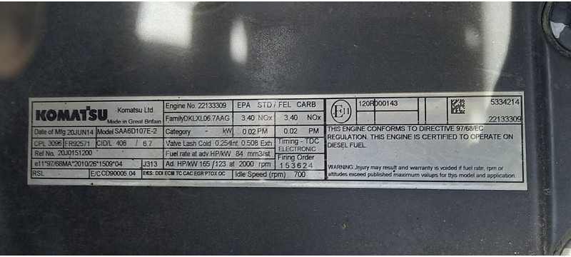 Wheel excavator Komatsu PW180-10: picture 20