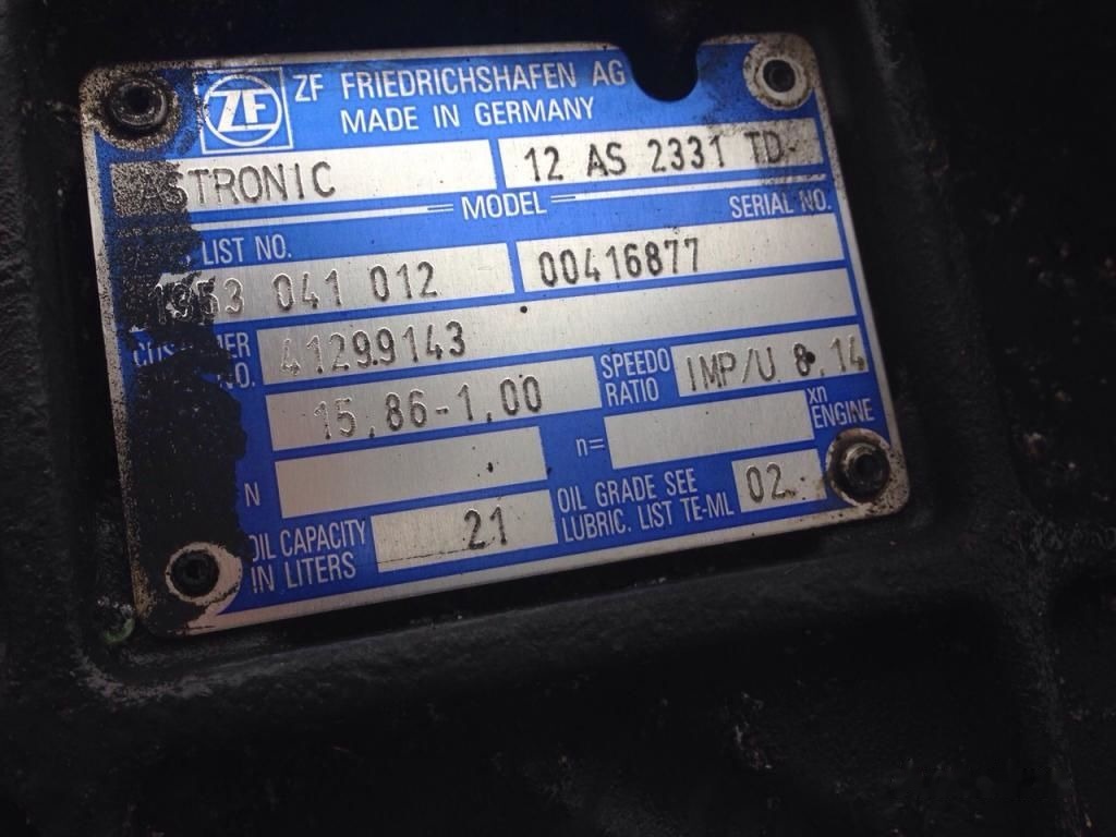 DAF XF105 12AS2331TD DAF XF 105 - Gearbox for Truck: picture 2 DAF XF105 12AS2331TD DAF XF 105 - Gearbox for Truck: picture 2