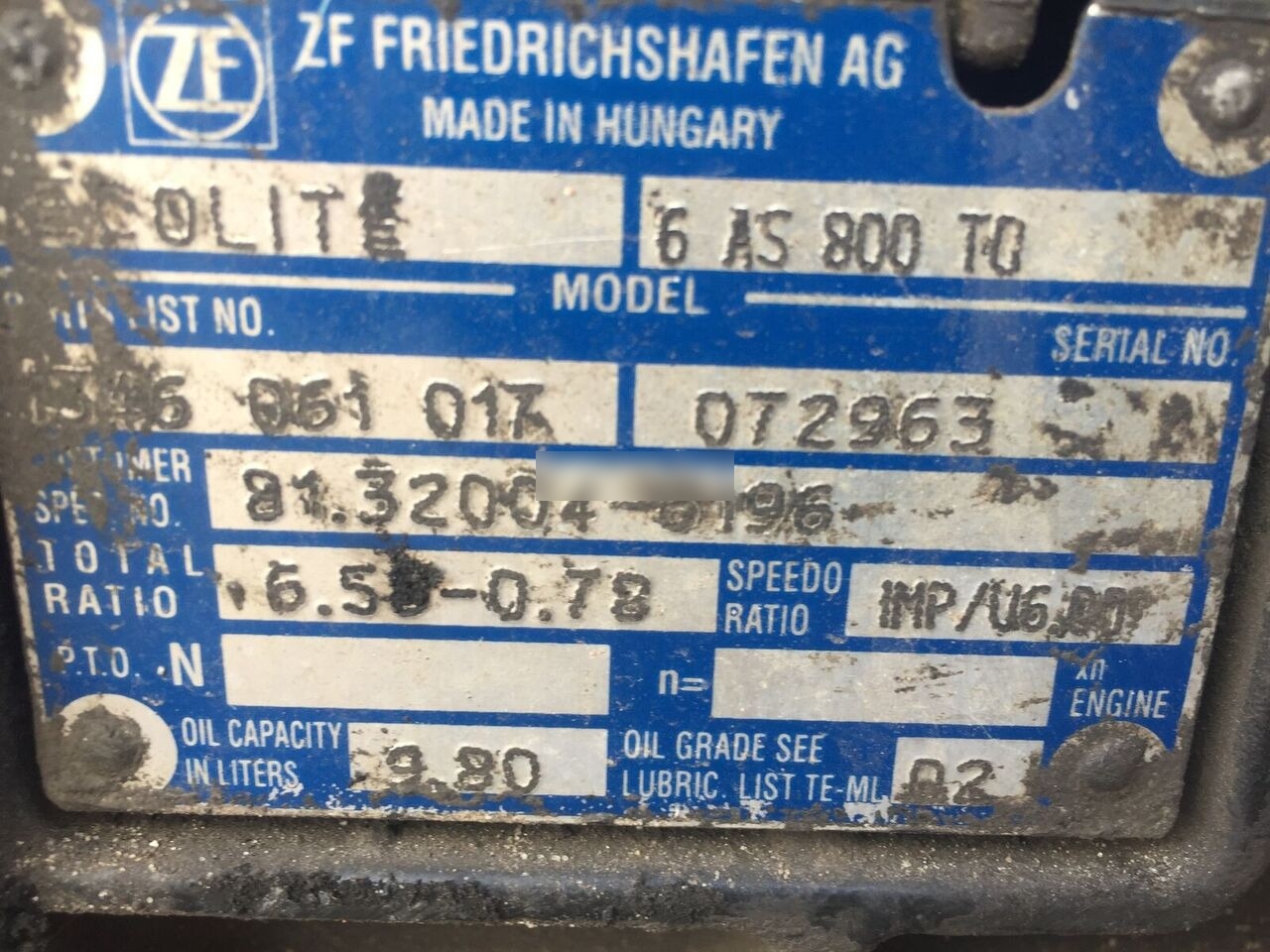ZF Ecolite 6AS800TO   truck - Gearbox for Truck: picture 1 ZF Ecolite 6AS800TO   truck - Gearbox for Truck: picture 1