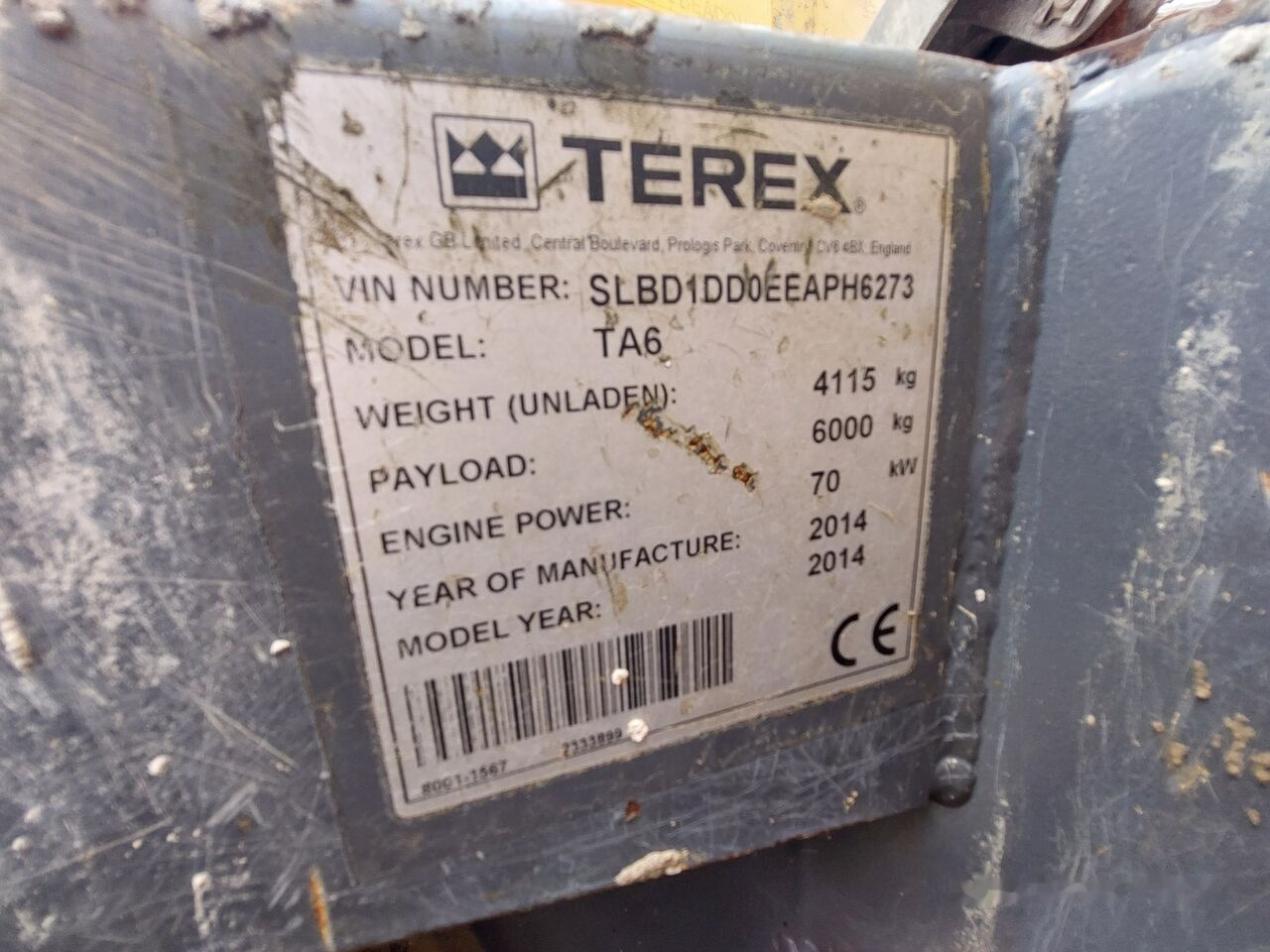 Terex TA6 - Articulated dumper: picture 4 Terex TA6 - Articulated dumper: picture 4