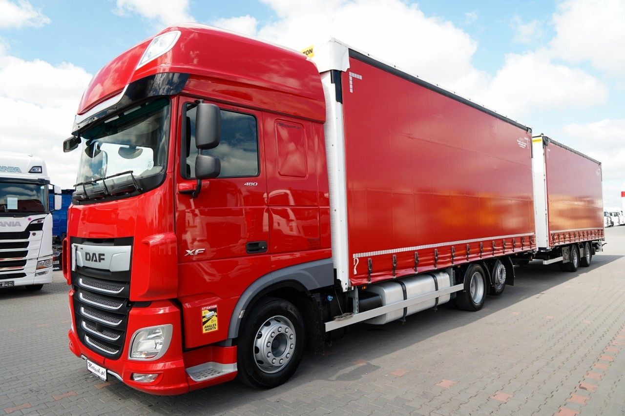 DAF XF 480 / ZESTAW TANDEM / 120 M3 / PRZEJAZDOWY / - Curtainsider truck: picture 3 DAF XF 480 / ZESTAW TANDEM / 120 M3 / PRZEJAZDOWY / - Curtainsider truck: picture 3