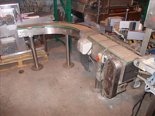 NNP Stainless 90 degree slat band conveyor - Conveyor: picture 1 NNP Stainless 90 degree slat band conveyor - Conveyor: picture 1