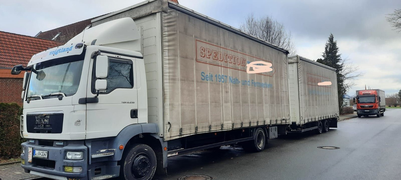 MAN 12.250 TGM Jumbo Mit Anhänger - Curtainsider truck, Curtainsider trailer: picture 1 MAN 12.250 TGM Jumbo Mit Anhänger - Curtainsider truck, Curtainsider trailer: picture 1