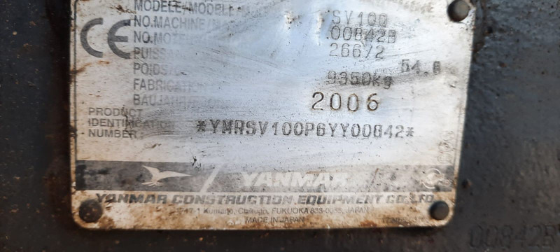 Mini excavator Yanmar SV 100 Bagger Deutsche Maschine 1-Hand: picture 6