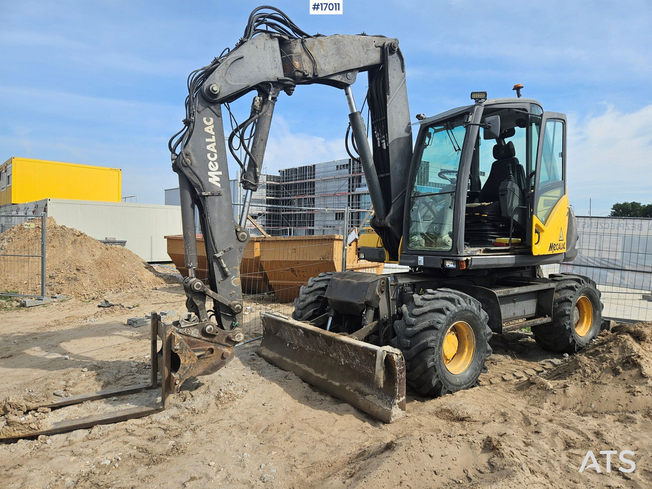 Wheel excavator 2007 Mecalac 714MW z czterema akcesoriami: picture 1