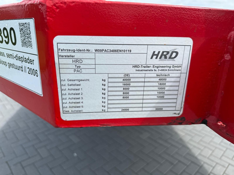 HRD UOPLYST DIEPLADER, 3 ASSEN, GOEDE STAAT, GOEDE BANDEN. - Low loader semi-trailer: picture 5 HRD UOPLYST DIEPLADER, 3 ASSEN, GOEDE STAAT, GOEDE BANDEN. - Low loader semi-trailer: picture 5