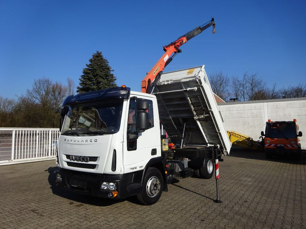 Iveco ML75E18K MEILLER 3Skipper mit PK 7001 Kran 4x2 - Tipper, Crane truck: picture 1 Iveco ML75E18K MEILLER 3Skipper mit PK 7001 Kran 4x2 - Tipper, Crane truck: picture 1