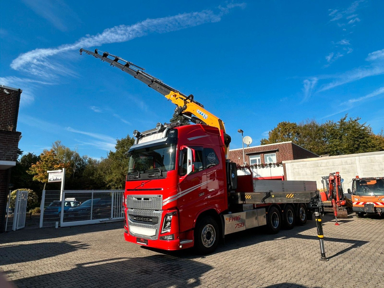 Volvo Autokran FH16 750 Pritsche EFFER 395/8S Lenk - Crane truck: picture 2 Volvo Autokran FH16 750 Pritsche EFFER 395/8S Lenk - Crane truck: picture 2