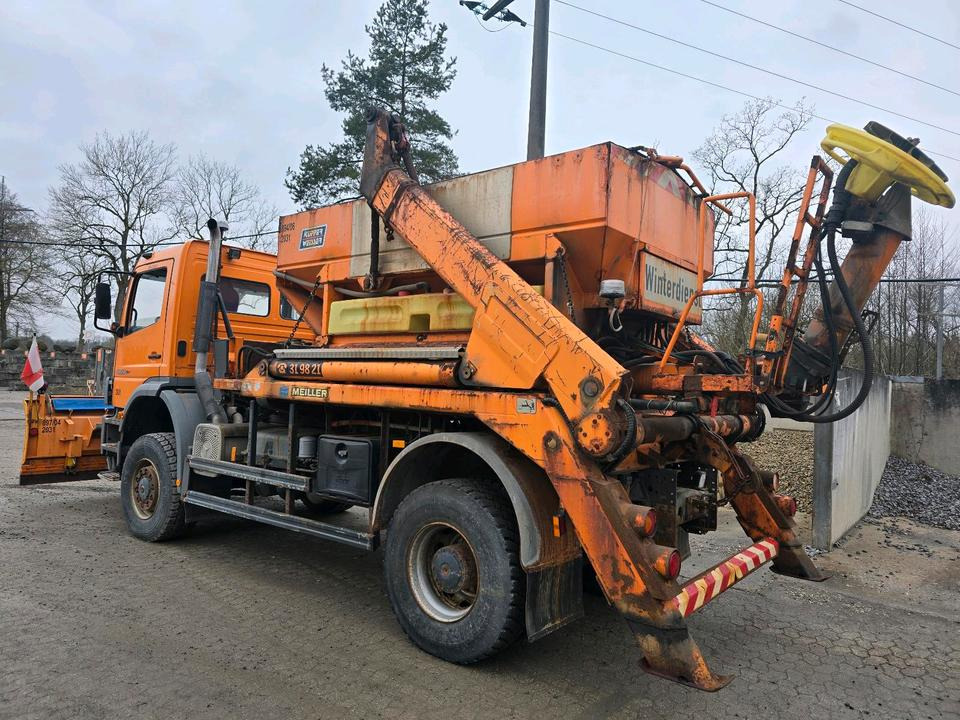 Mercedes-Benz Atego 1828 AK Absetzkipper Meiller Schmidt Schneepflug Küpper-Weisser Salzstreuer Allrad - Snow removal vehicle: picture 2 Mercedes-Benz Atego 1828 AK Absetzkipper Meiller Schmidt Schneepflug Küpper-Weisser Salzstreuer Allrad - Snow removal vehicle: picture 2