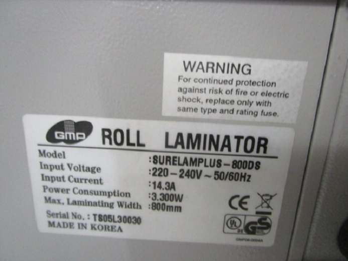 ROLL LAMINATOR GMP SURELAMPLUS-800DS - Printing machinery: picture 5 ROLL LAMINATOR GMP SURELAMPLUS-800DS - Printing machinery: picture 5