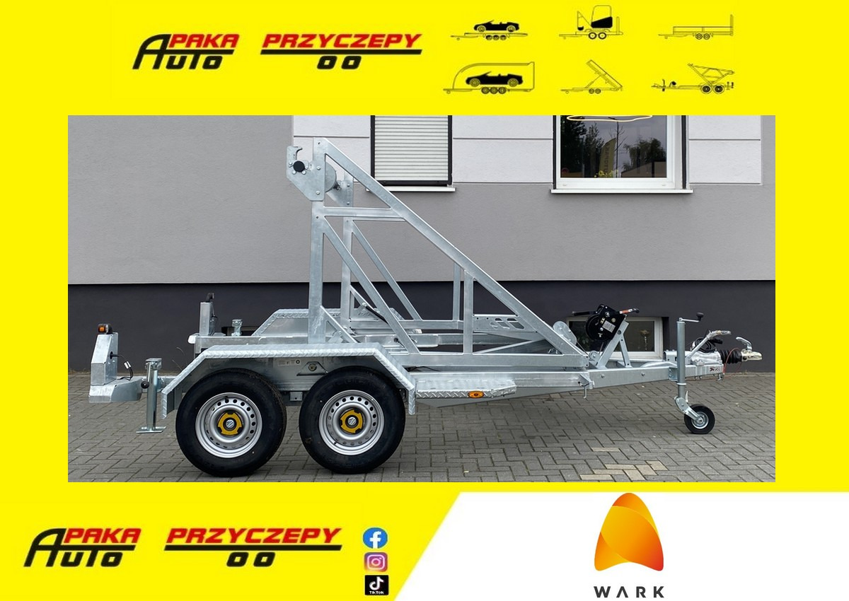 PRZYCZEPA WARK KABLOWA Z WCIĄGARKĄ RĘCZNĄ, DMC 3500 KG / WARK Cable Trailer with Manual Winch, DMC 3500 KG - Cable drum trailer: picture 1 PRZYCZEPA WARK KABLOWA Z WCIĄGARKĄ RĘCZNĄ, DMC 3500 KG / WARK Cable Trailer with Manual Winch, DMC 3500 KG - Cable drum trailer: picture 1