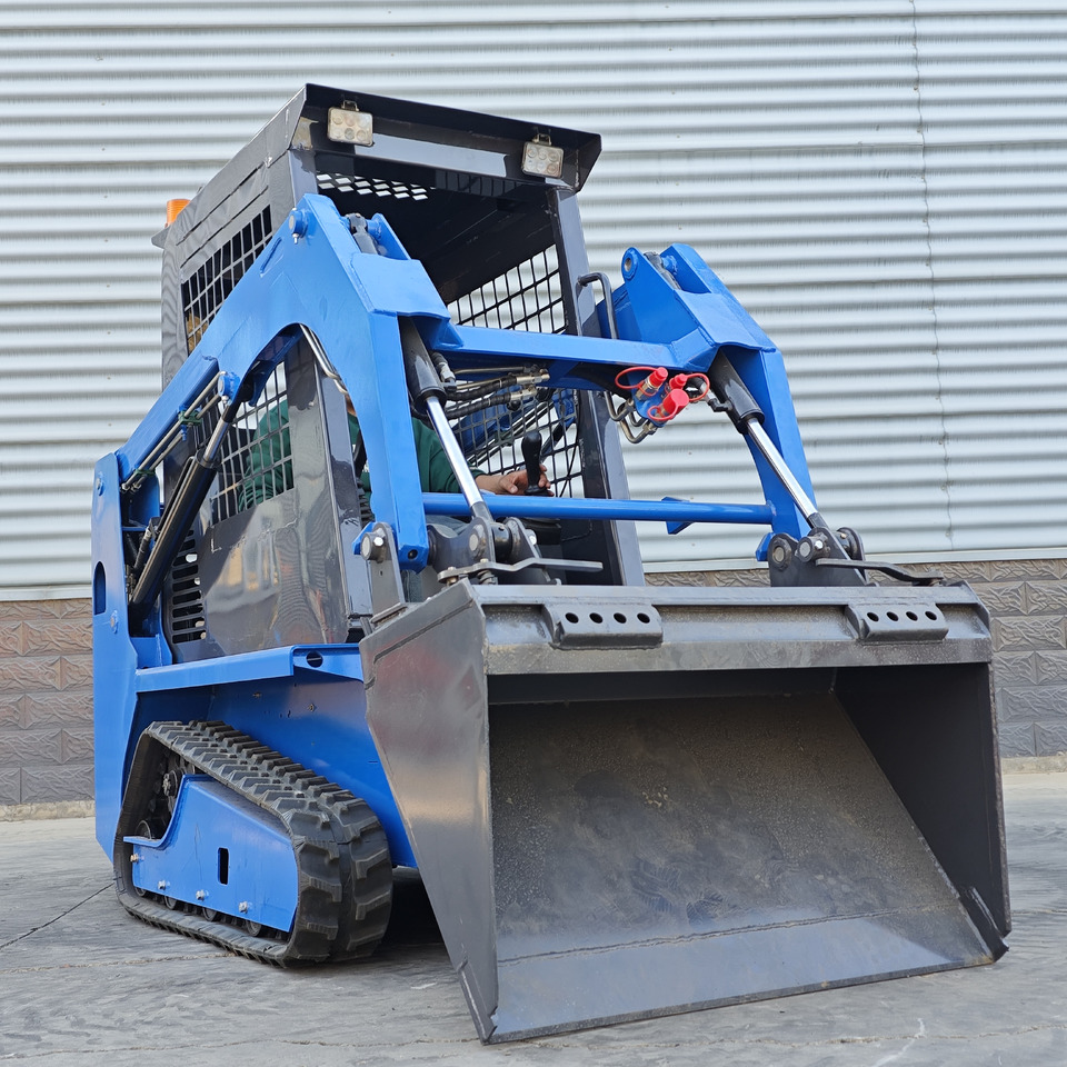 New Skid steer loader LEZUM Free Shipping Mini Skid Steer Loader Compact Track Electric/Diesel Chinese Mini Skid Steer Loader For Sale With Mini Skid Steer Attachments 4 In 1 Bucket: picture 11