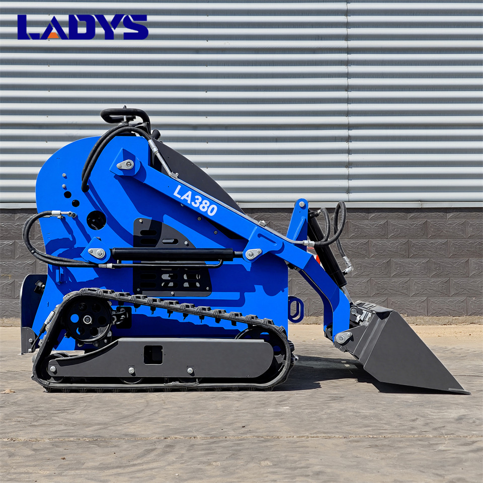 New Skid steer loader LADYS Free Shipping LA380 Mini Skid Steer Loader Compact Track Diesel Cheap Mini Skid Steer Loader For Sale With Mini Skid Steer Attachments 4 In 1 Bucket: picture 6