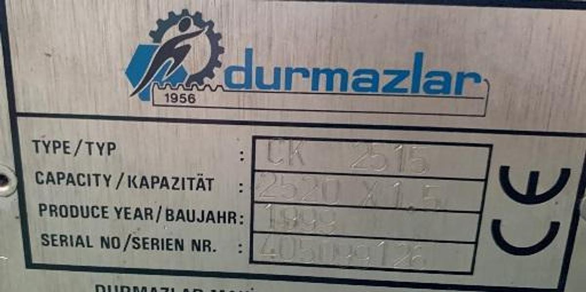 Abkantmaschine DURMAZLAR - Metalworking machinery: picture 3 Abkantmaschine DURMAZLAR - Metalworking machinery: picture 3