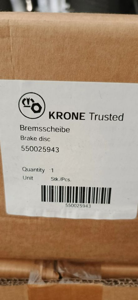 TARCZA HAMULCOWA KRONE NOWA 550025943 - Brake disc for Truck: picture 3 TARCZA HAMULCOWA KRONE NOWA 550025943 - Brake disc for Truck: picture 3
