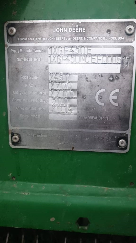 John Deere F 450 - Round baler: picture 4 John Deere F 450 - Round baler: picture 4
