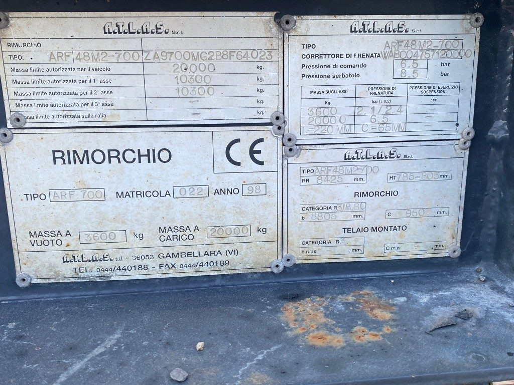 Roll-off/ Skip trailer ATLAS RIMORCHIO ATLAS SCARRABILE BALESTRATO: picture 6