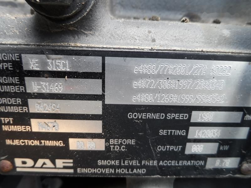 DAF XE315C 430 E3 DAF XF 95 - Engine for Truck: picture 4 DAF XE315C 430 E3 DAF XF 95 - Engine for Truck: picture 4