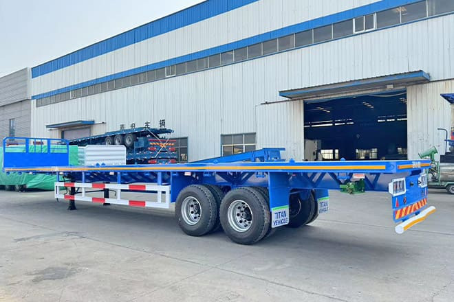 TITAN 2 Axle 45 Ft Flatbed Trailers for Sale in Algeria - Dropside/ Flatbed semi-trailer: picture 1 TITAN 2 Axle 45 Ft Flatbed Trailers for Sale in Algeria - Dropside/ Flatbed semi-trailer: picture 1