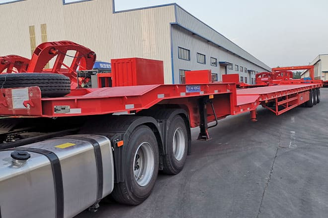 TITAN 3 Axle Extendable Drop Deck Trailers for Sale in Vietnam - Low loader semi-trailer: picture 3 TITAN 3 Axle Extendable Drop Deck Trailers for Sale in Vietnam - Low loader semi-trailer: picture 3