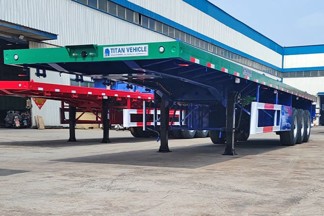 TITAN Flatbed Trailers for Semi Trucks Sizes for Sale in Guinea - Dropside/ Flatbed semi-trailer: picture 2 TITAN Flatbed Trailers for Semi Trucks Sizes for Sale in Guinea - Dropside/ Flatbed semi-trailer: picture 2
