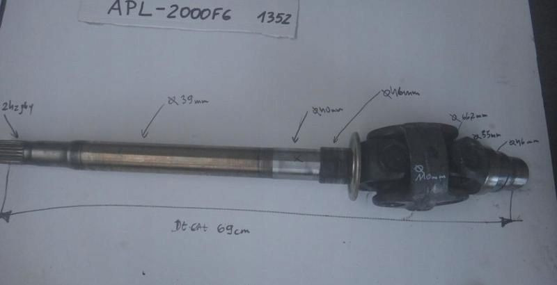 APL-2000 F6 PÓŁOŚ PÓŁOŚKA KRZYŻAK OŚKA lewa - Axle and parts for Agricultural machinery: picture 1 APL-2000 F6 PÓŁOŚ PÓŁOŚKA KRZYŻAK OŚKA lewa - Axle and parts for Agricultural machinery: picture 1