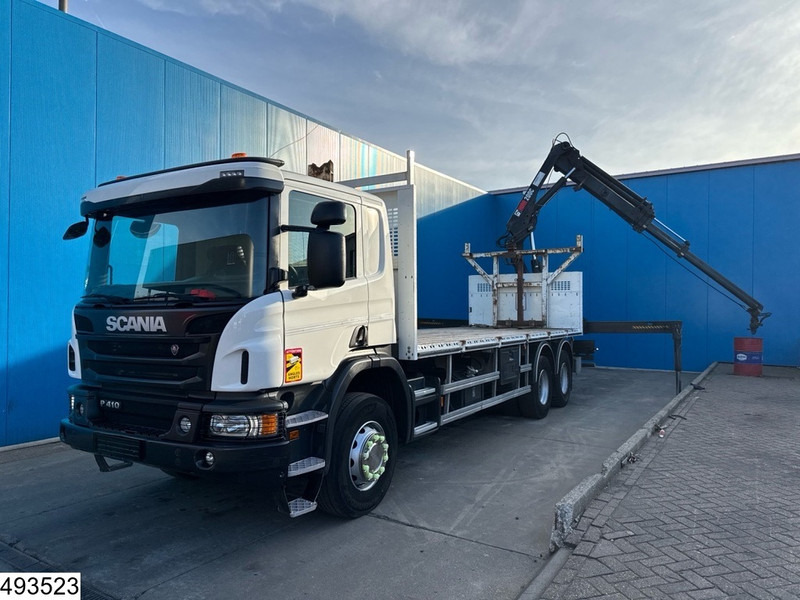 Dropside/ Flatbed truck, Crane truck Scania P 410 6x4, EURO 6, Hiab, Remote, Retarder: picture 11