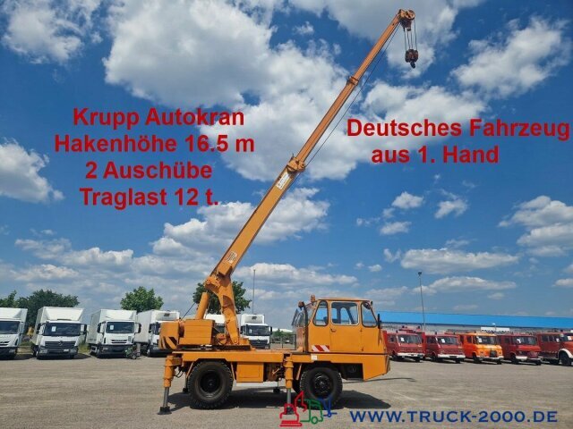 Krupp 12GTT 4x4 Hakenhöhe 16m Original 16.253 Km - Crane truck: picture 1 Krupp 12GTT 4x4 Hakenhöhe 16m Original 16.253 Km - Crane truck: picture 1
