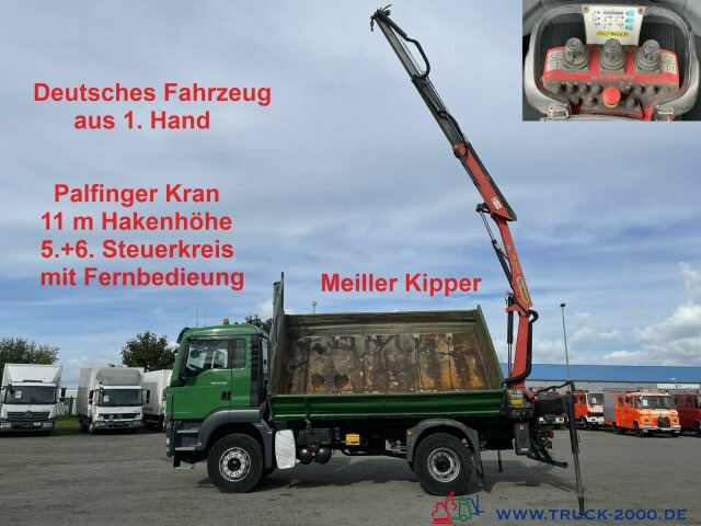 MAN TGS 18.320 Meiller Kipper-Palfinger Kran-1. Hand - Tipper, Crane truck: picture 1 MAN TGS 18.320 Meiller Kipper-Palfinger Kran-1. Hand - Tipper, Crane truck: picture 1