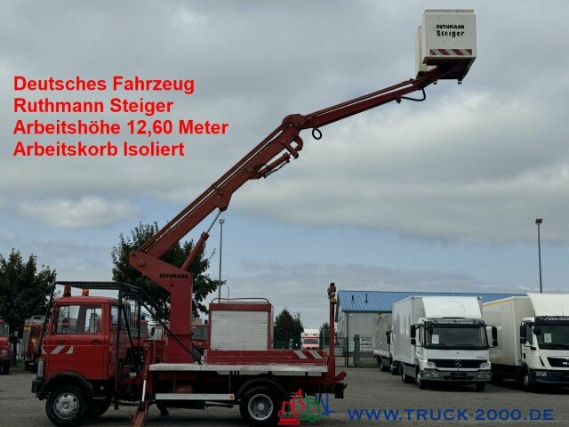 Mercedes-Benz 709 D Ruthmann Hubsteiger Arbeitshöhe 12,60 m - Truck mounted aerial platform: picture 1 Mercedes-Benz 709 D Ruthmann Hubsteiger Arbeitshöhe 12,60 m - Truck mounted aerial platform: picture 1