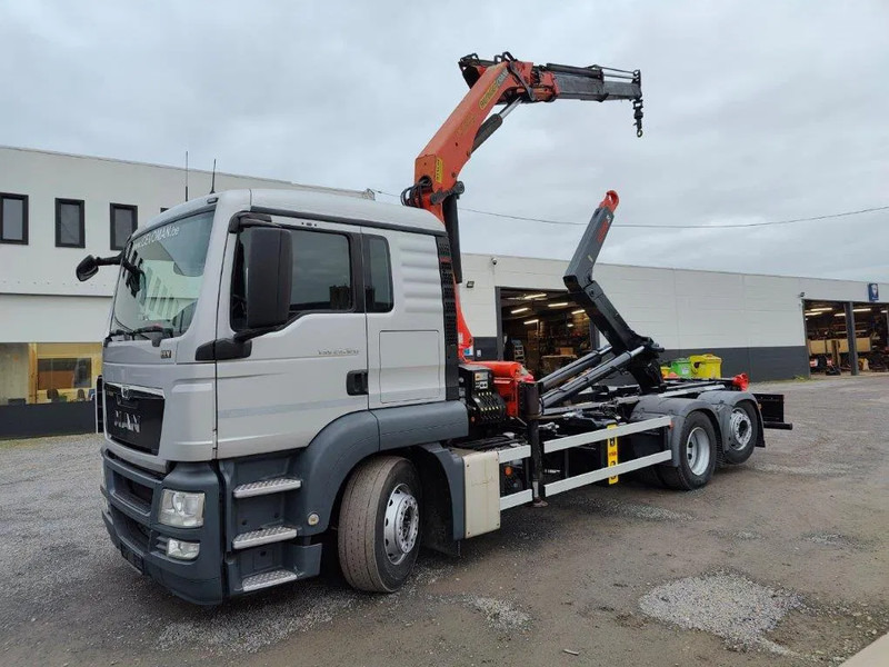 MAN TGS 26.320 Container Multilift + Kraan Palfinger PK16502 - Hook lift truck, Crane truck: picture 1 MAN TGS 26.320 Container Multilift + Kraan Palfinger PK16502 - Hook lift truck, Crane truck: picture 1