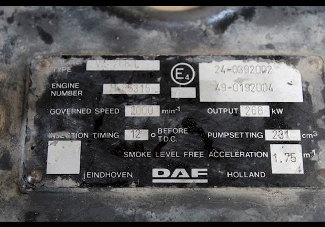 DAF WS268L - Engine for Bus: picture 5 DAF WS268L - Engine for Bus: picture 5