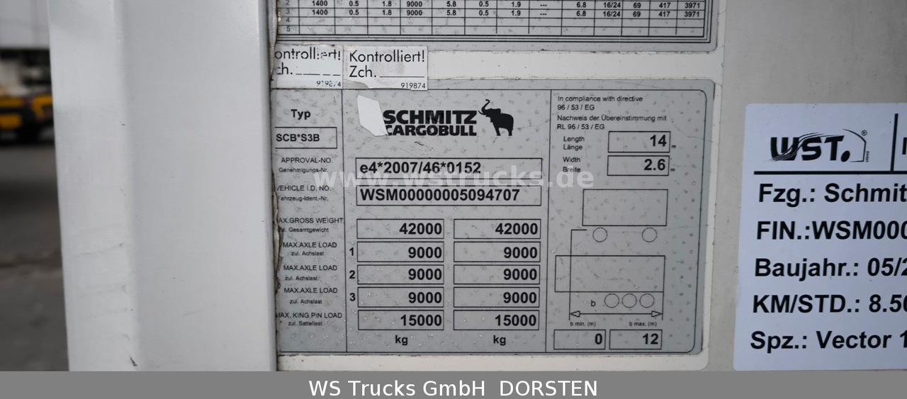 Schmitz Cargobull SKO 24 Kühlauflieger Vector 1550 Strom/Diesel - Refrigerator semi-trailer: picture 5 Schmitz Cargobull SKO 24 Kühlauflieger Vector 1550 Strom/Diesel - Refrigerator semi-trailer: picture 5